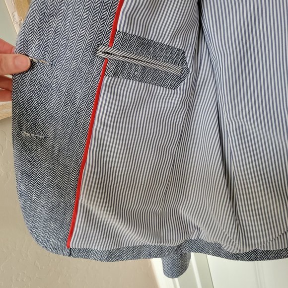NWT J. Crew Dalton Blazer Italian Cotton/Linen Herringbone 0 - Picture 8 of 13